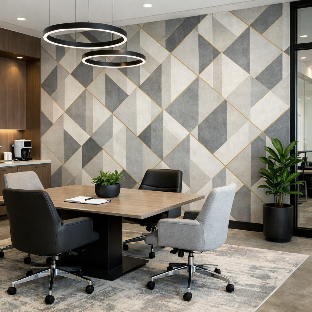 Plant World commercial wallpaper installation in Cincinnati