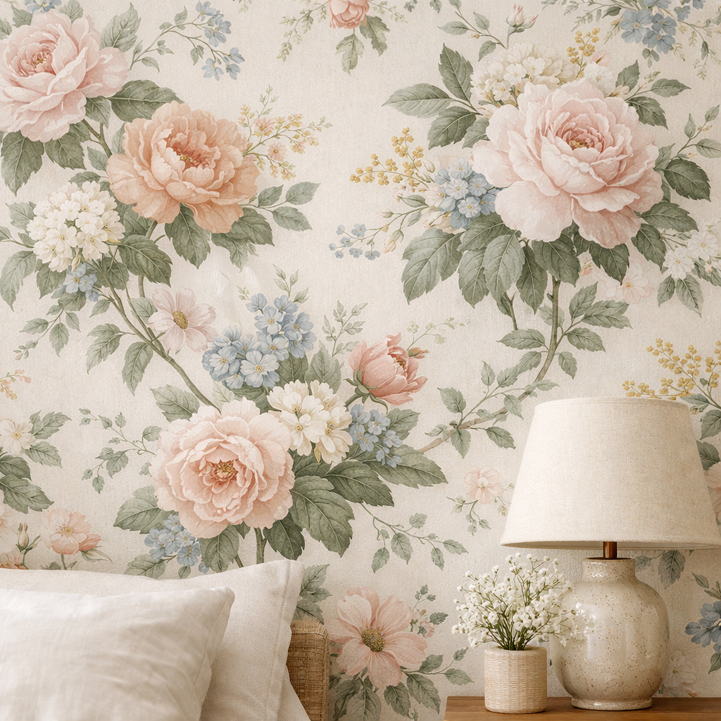 Plant World residential wallpaper installation in Cincinnati